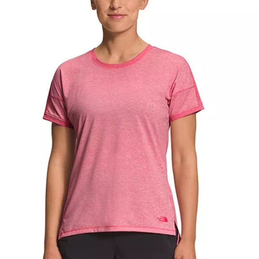 NWT THE NORTH FACE Heathered Cosmo Pink Dawndream Short Sleeve Shirt